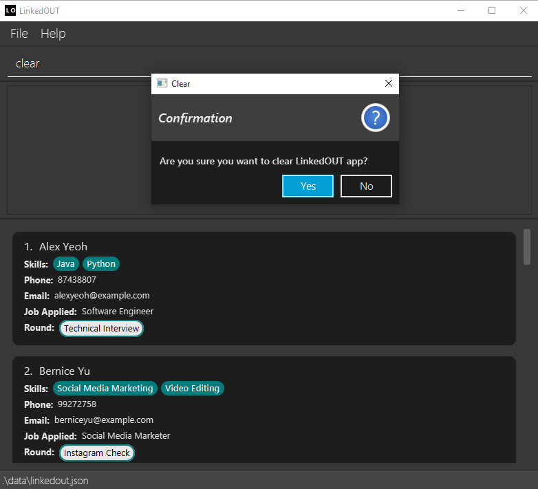 clearcommand